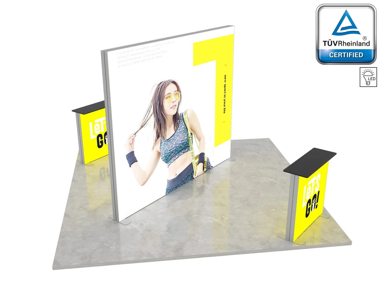 LUNIX™ exhibition booth 16 m² (4x4) island