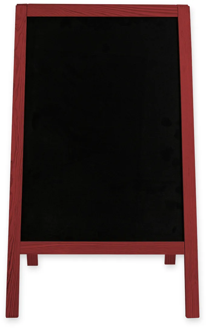 Chalkboard trotuāra zīme Classic S (51x90 cm) – sarkans — foto 3