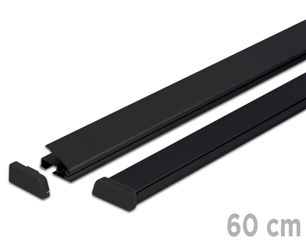 Standard poster rails 60 cm - black