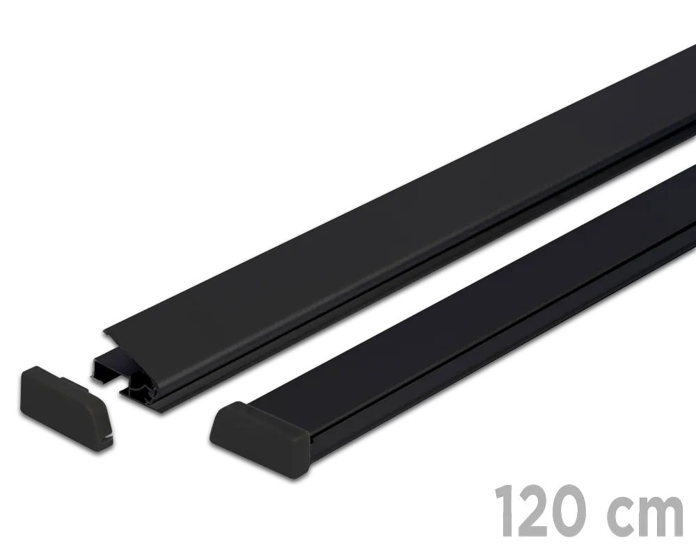 Standard poster rails 120 cm - black
