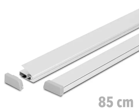 Standard poster rails 85 cm - silver