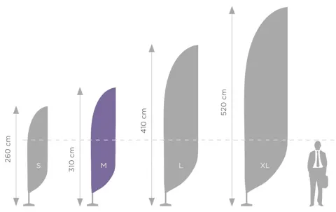 STANDARD FLAGPOLE "M" - 350 cm