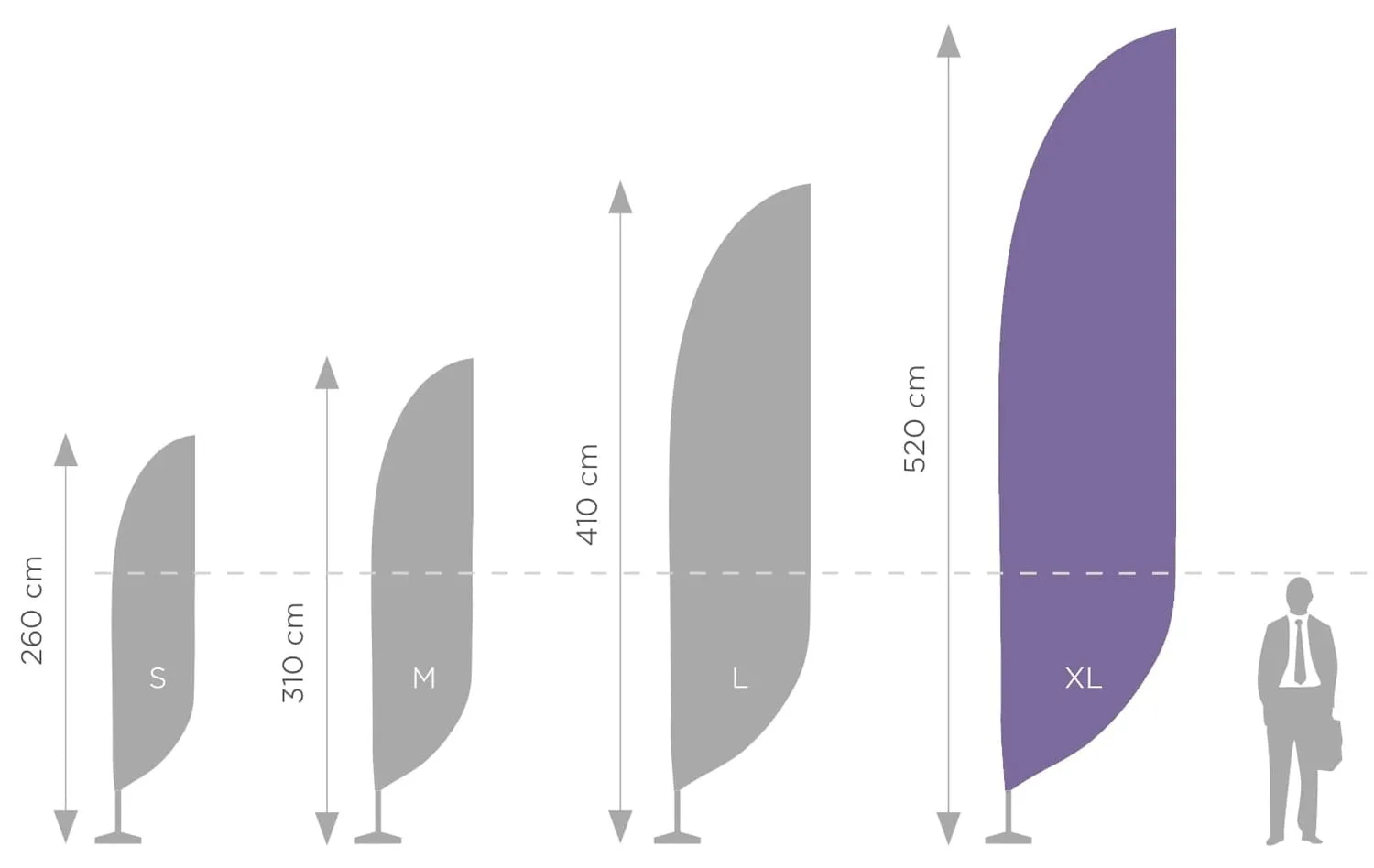 STANDARD FLAGPOLE "XL" - 550 cm