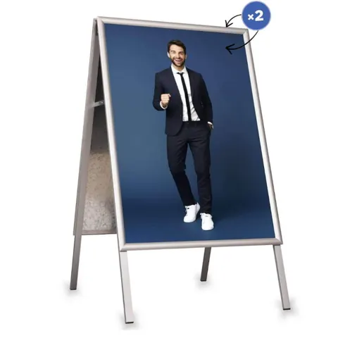 Aurora A-board sign SILVER - A2