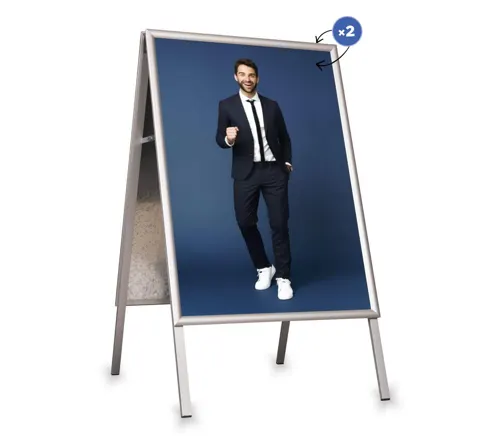 Aurora A-board sign silver - B1 (TITAN box packing !!!)