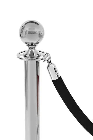 Black velor rope - chrome lock