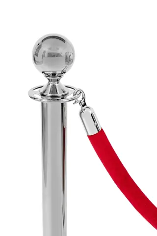 burgundy velor rope - chrome lock