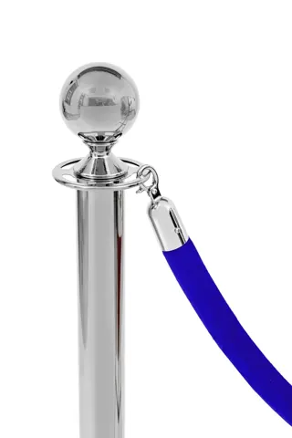 blue velor rope - chrome lock