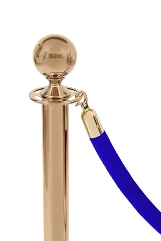 Blue velor rope - golden lock