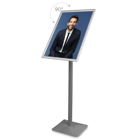 Menu/info stand Premium silver - A2