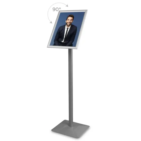 Menu/info stand Premium silver - A3