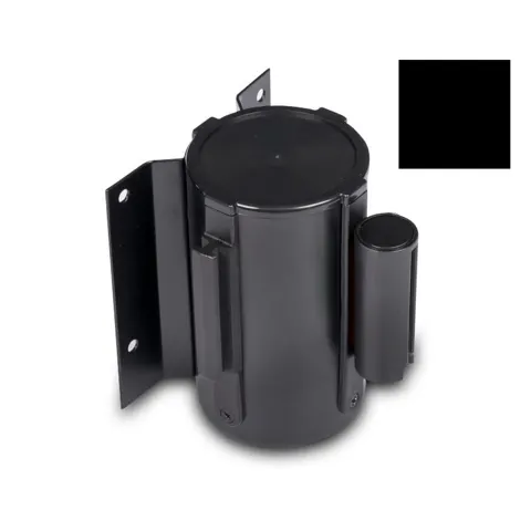 Wall mounted retractable belt - black belt