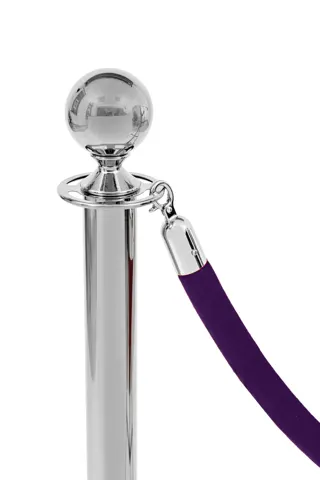 Purple velor rope - chrome lock