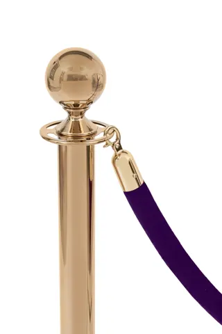 Purple velor rope - golden lock