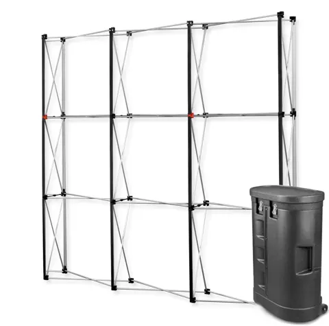 Premium Magnetic Pop Up wall 3x3 straight in a case counter