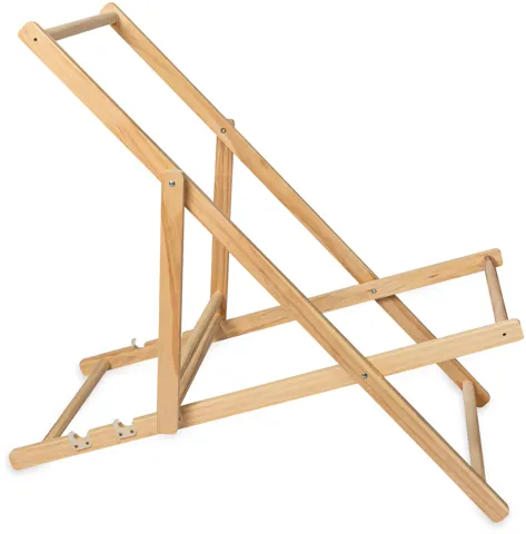 Wooden lounger for self-assembly