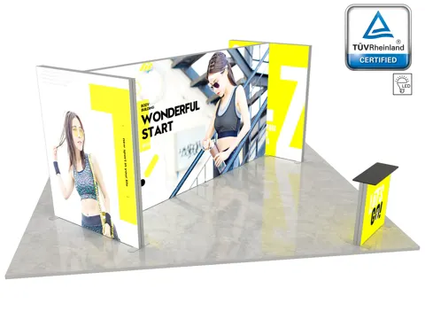 LUNIX™ exhibition booth 25 m² (5x5) island