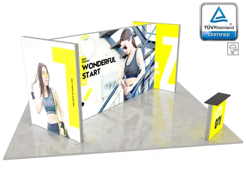 LUNIX™ exhibition booth 36 m² (6x6) island