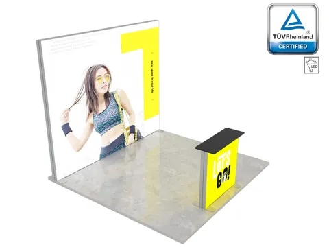 LUNIX™ exhibition booth 9 m² (3x3) peninsula