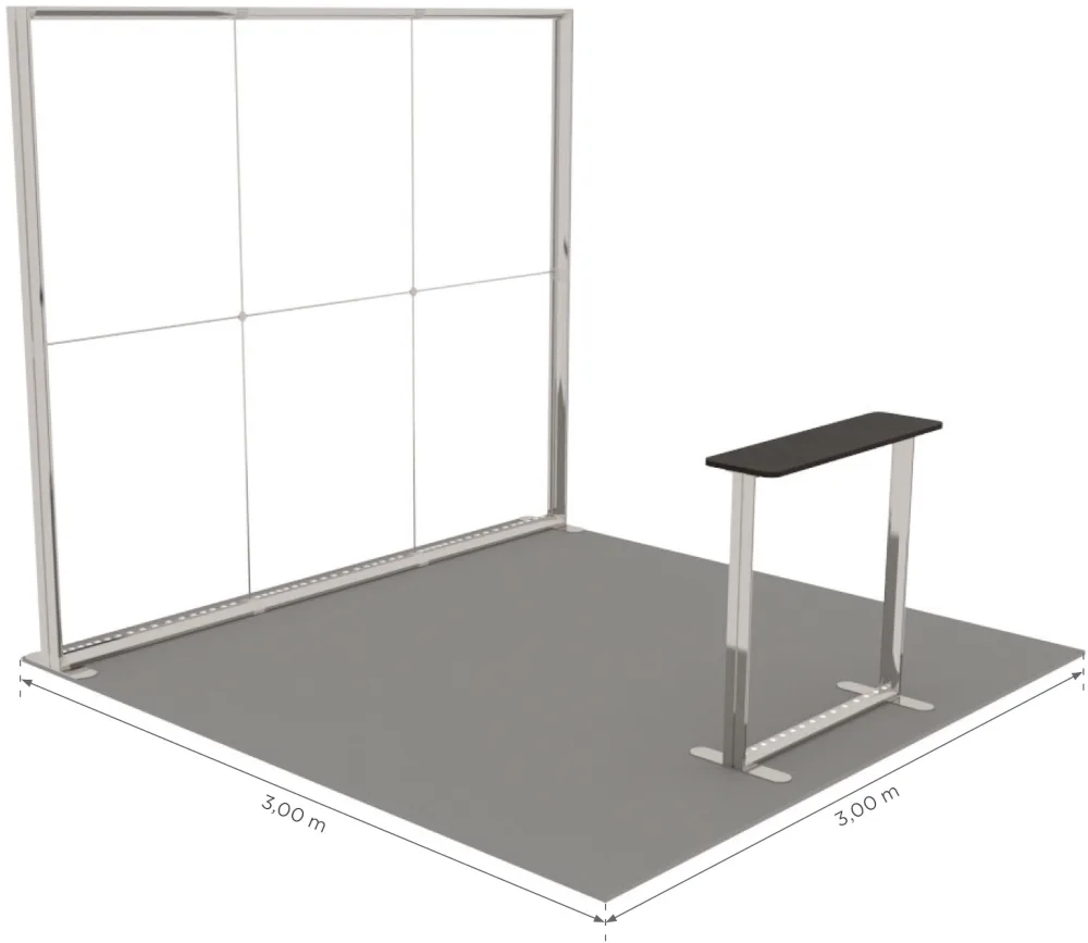 LUNIX™ exhibition booth 9 m² (3x3) peninsula — foto 4