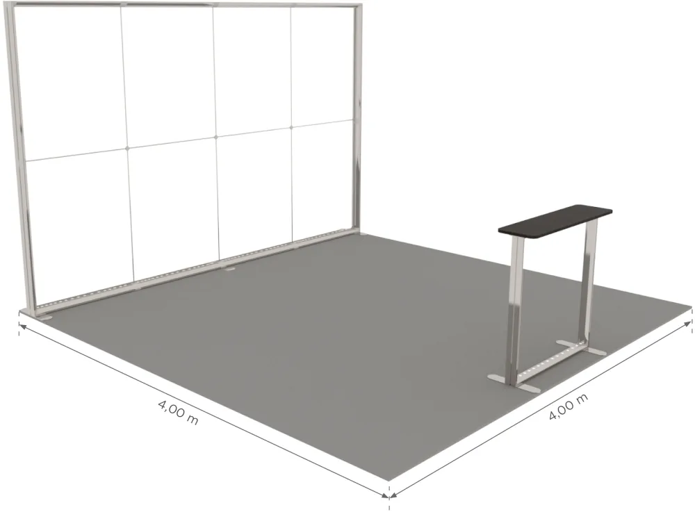 LUNIX™ izstādes stends 16 m² (4x4), pussala — foto 5