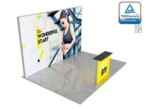 LUNIX™ exhibition booth 12 m² (4x3) peninsula