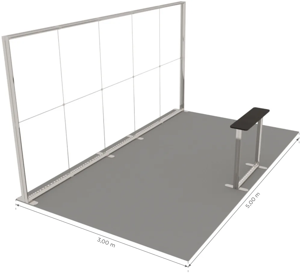 LUNIX™ exhibition booth 15 m² (5x3) peninsula — foto 5