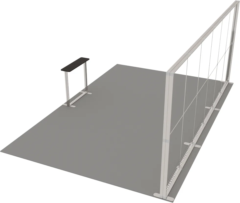 LUNIX™ exhibition booth 24 m² (6x4) peninsula - 1 counter — foto 3