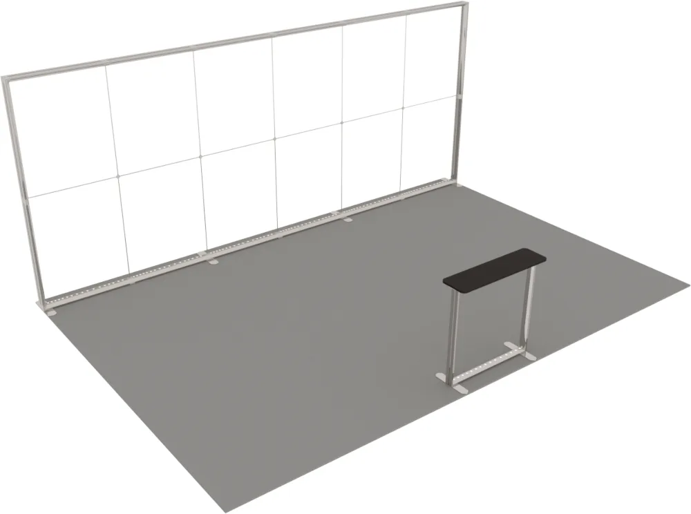 LUNIX™ exhibition booth 24 m² (6x4) peninsula - 1 counter — foto 5