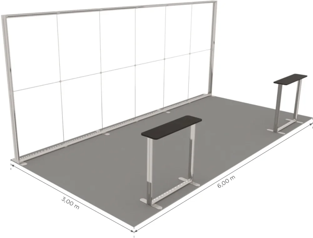 LUNIX™ izstādes stends 18 m² (6x3), pussala — foto 5