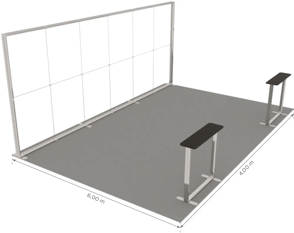 LUNIX™ izstādes stends 24 m² (6x4), pussala – 2 letes — foto 5