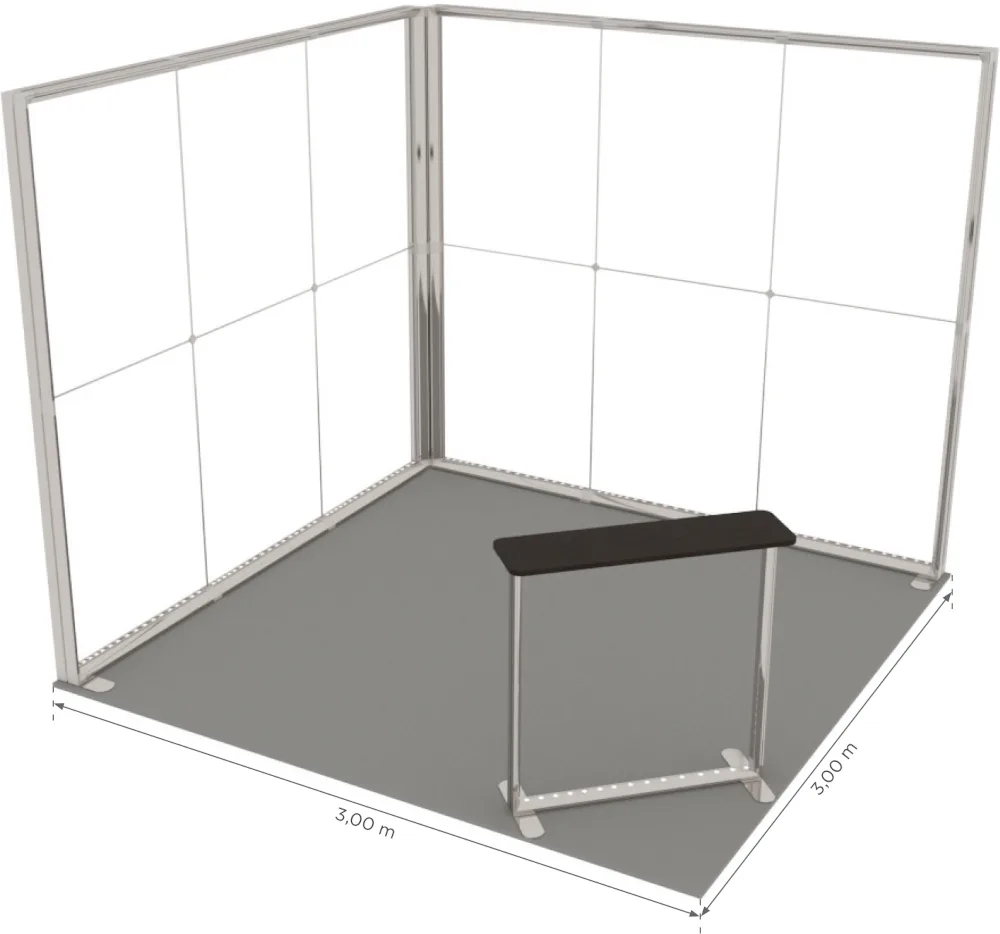 LUNIX™ exhibition booth 9 m² (3x3) corner — foto 3