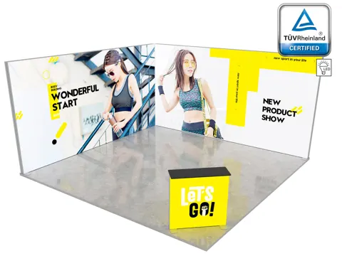 LUNIX™ exhibition booth 25 m² (5x5) corner