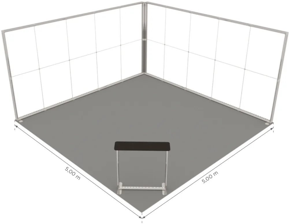 LUNIX™ izstādes stends 25 m² (5x5), stūris — foto 3