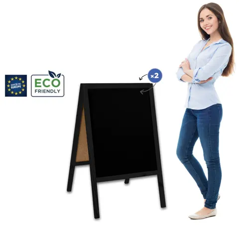 Chalkboard sign Classic M (60x100 cm) - black