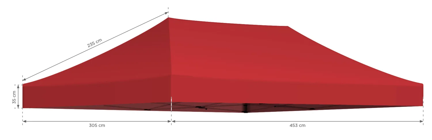 Canopy for tent frame 3x4,5 - red — foto 2