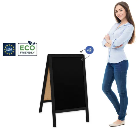 Chalkboard sign Classic S (51x90 cm) - black