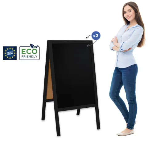 Chalkboard sign Classic L (61x118 cm) - black