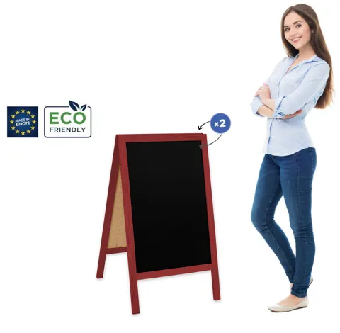 Chalkboard sign Classic S (51x90 cm) - red