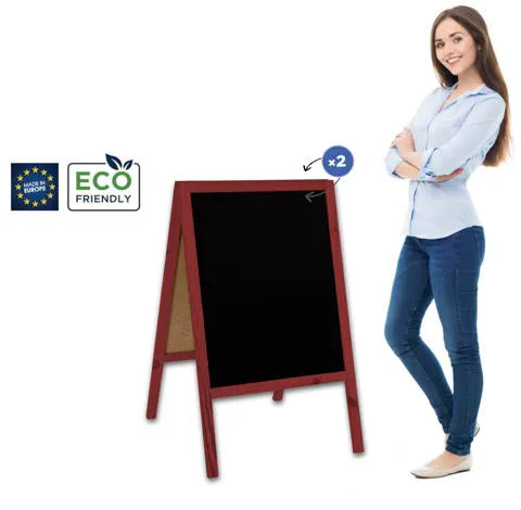 Chalkboard sign Classic M (60x100 cm) - red
