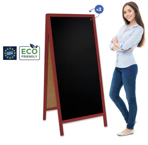 Chalkboard sign Classic XL (72x160 cm) - red