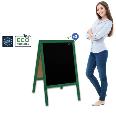 Chalkboard sign Classic M (60x100 cm) - green