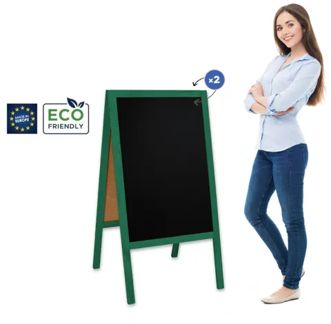 Chalkboard sign Classic L (61x118 cm) - green