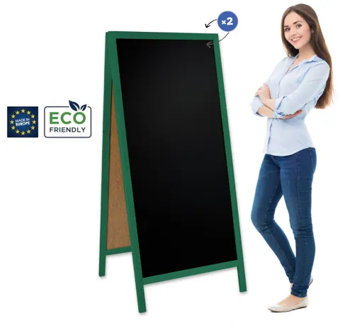 Chalkboard sign Classic XL (72x160 cm) - green