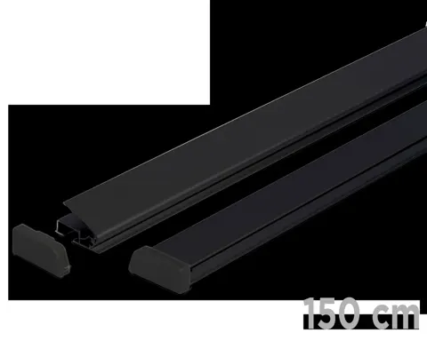 Standard poster rails 150 cm - black