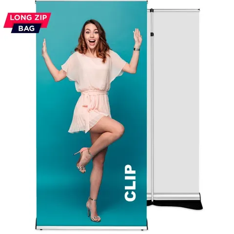 Roll up Clip 85x220 - graphics exchange system, telescopic pole