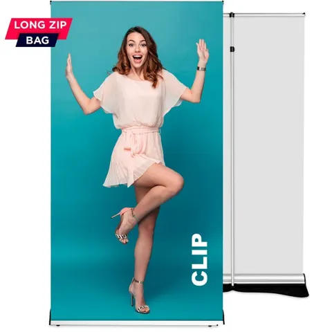 Roll up Clip 100x220 - graphics exchange system, telescopic pole