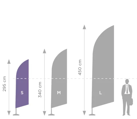 Tube Feather flagpole S - 2,95 m in a zip bag