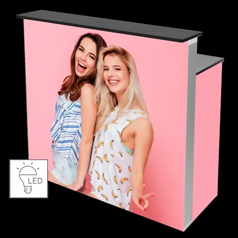 LED BOX™ counter with shelf
