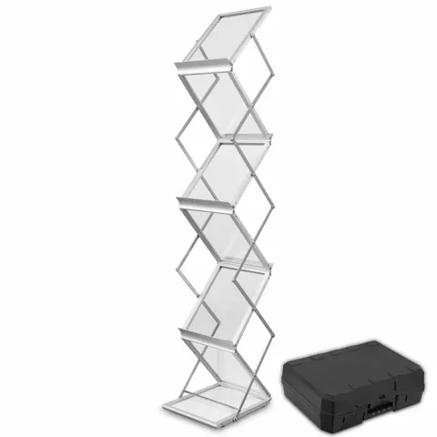 Montana brochure holder A4 in a SOLID case - silver